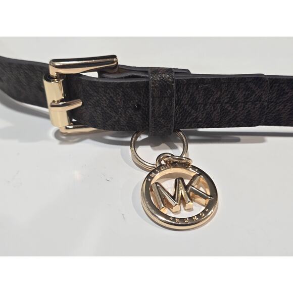 Michael Kors MK Logo Brown Belt Bag/Fanny Pack W Brown & Beige Strap Size L/XL - Picture 4 of 7